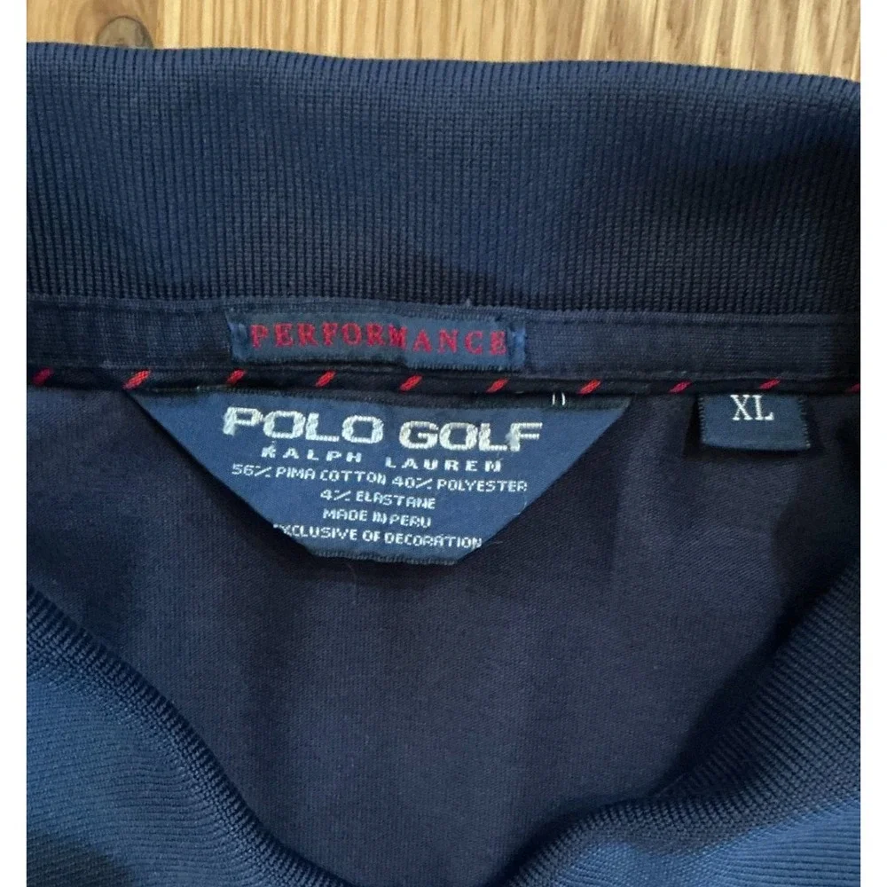 Polo Golf Ralph‎ Lauren Performance Polo – Blue Crest Logo – XL – Stretch Cotton